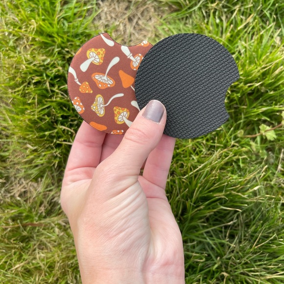 Groovy Mushroom Car Coaster Set | Car Accessories - Picture 4 of 11